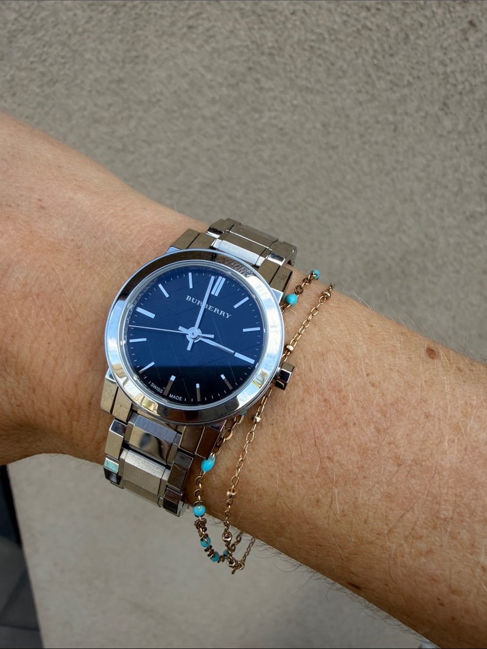 Burberry Silver Stainless Steel Watch with black Dial - Picture 3 of 8